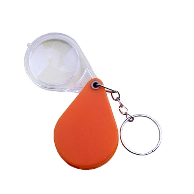 For Key Chain 10x Magnifying Glass Reading Standing Multifunctional Folding Magnifying Glass with Chain Magnifying Glass