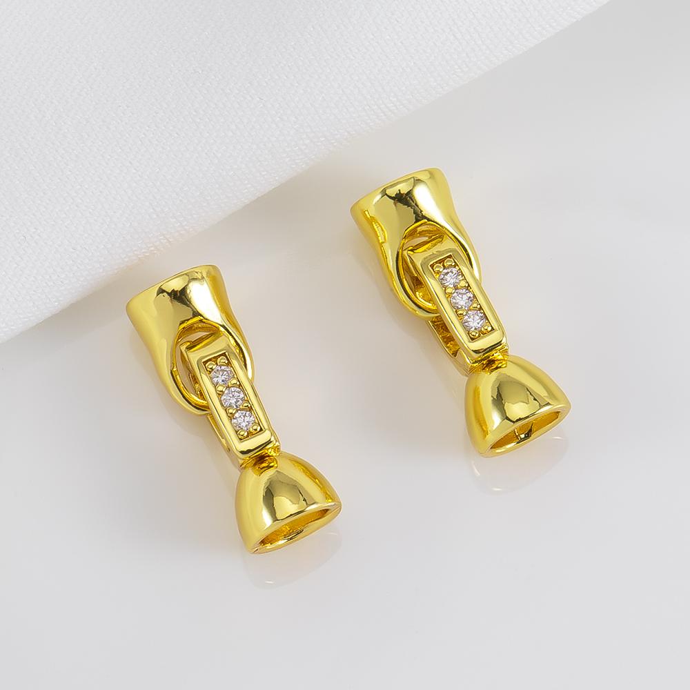 

18K Gold Plated Snake Pendant Connector Fastener Hook Clasps Bracelet Accessories For DIY Women Needlework Pearls Jewelry Making 1piece