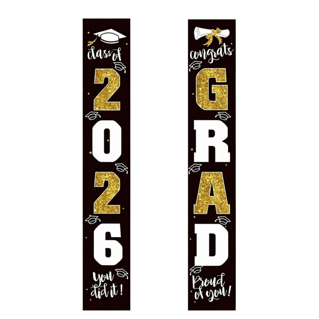 Graduation Class Decoration Door Flag Hanging Flag Graduation Party Decoration Supplies