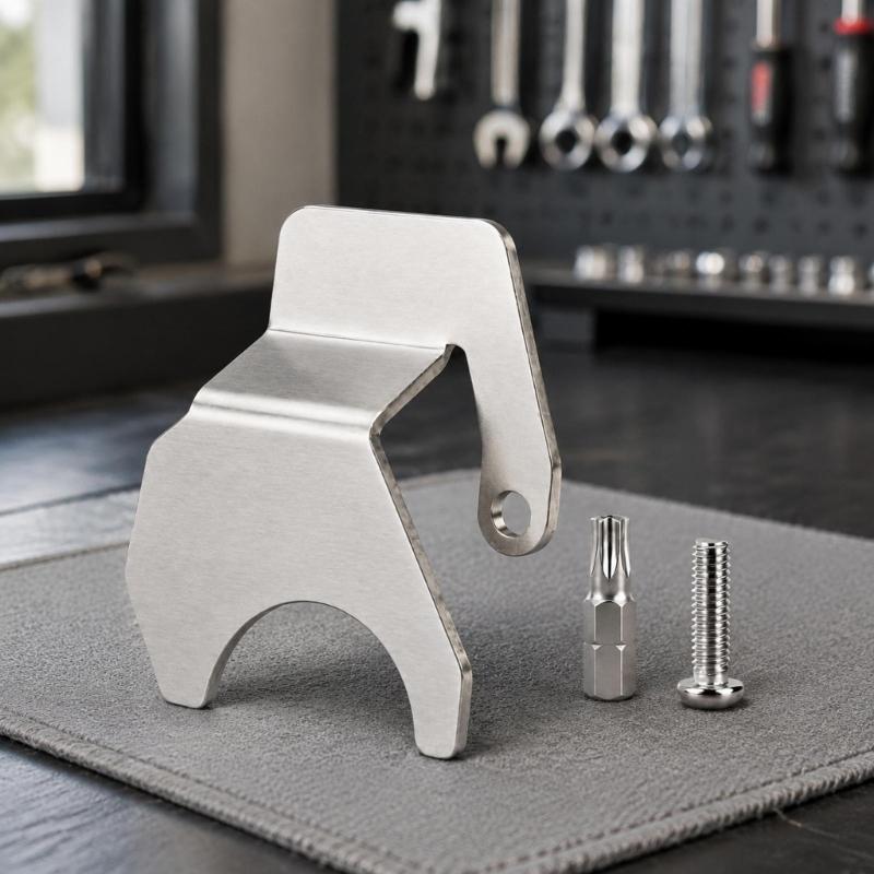 Rear Door Lock Area Cover for 2022-Up Rear Door Application, Stainless Steel Trim Guard Built for Daily Truck Access Dust and Moisture Control