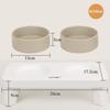 HTB Pet Bowl Stand, Pet Food Bowl Stand for Cats, Ceramic Food Bowl, Water Bowl, Non-slip, Stable, Feeding and Watering Stand, Pet Supplies HTB-CSW1