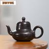 180ml Antique Yixing Purple Clay Teapots Handmade Si Ting Pot Raw Ore Da Hong Pao Covered With Ash Mud Kettle Zisha Tea Set Gift