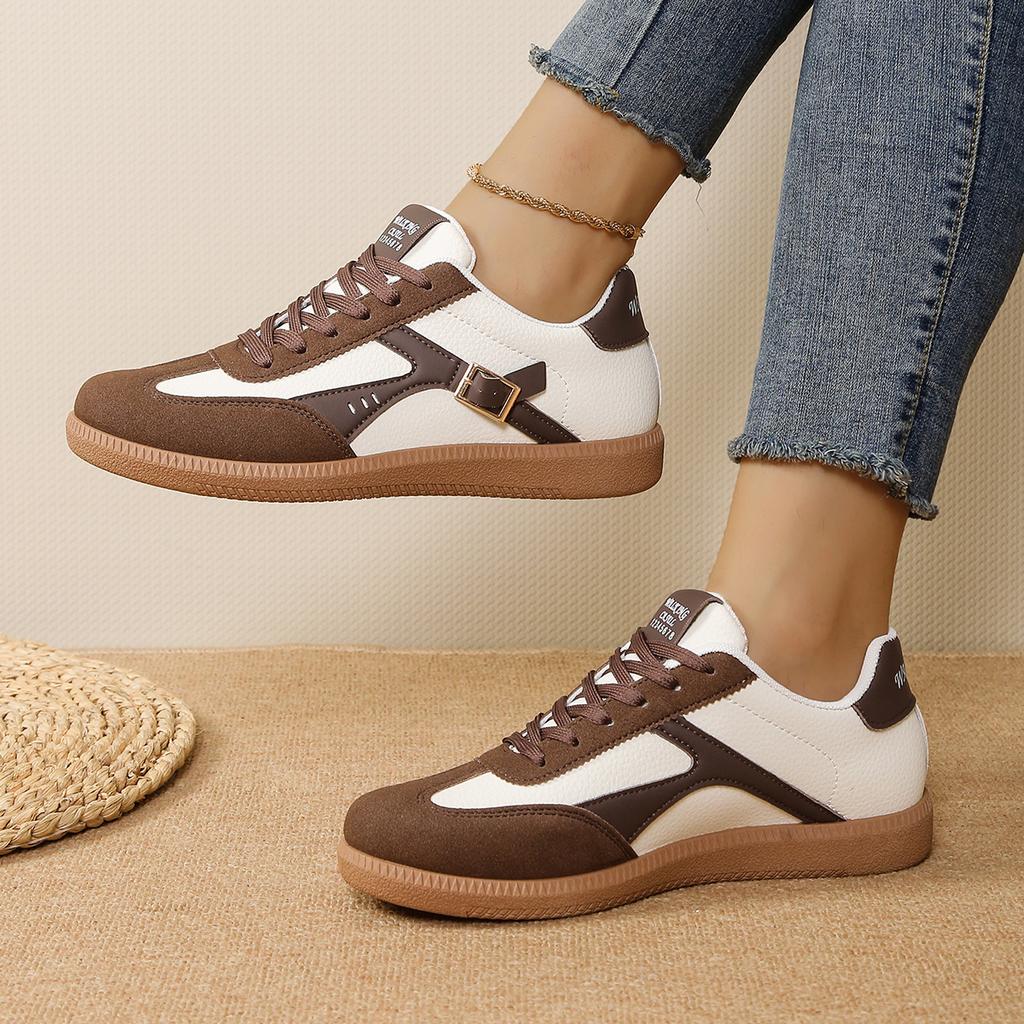 Women Buckle Sneakers Spring/autumn Fashion Flat Loafers Comfortable Slip on Lightweight Outdoor Shoes for Women