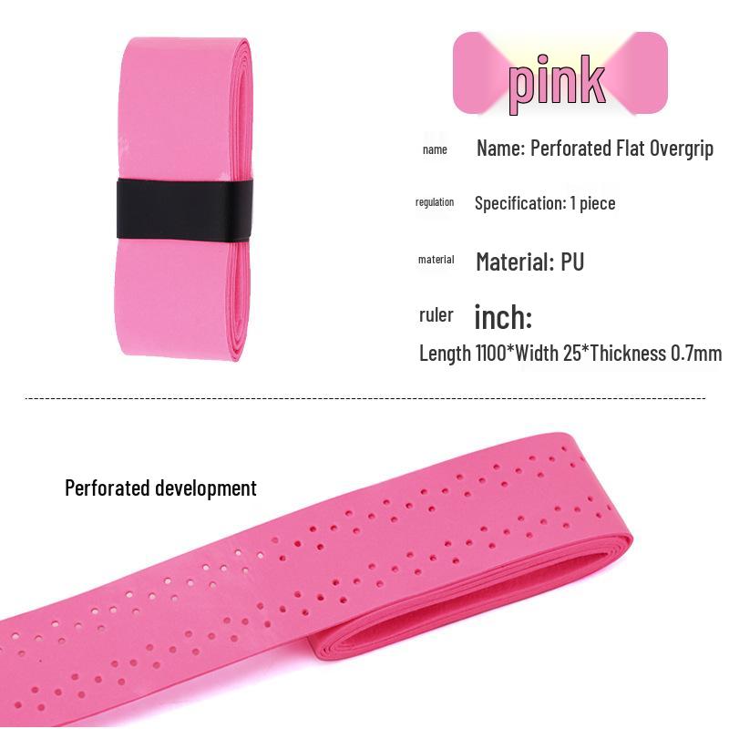 Perforated PU Overgrip: Non-slip Sweatband for Badminton & Tennis Rackets