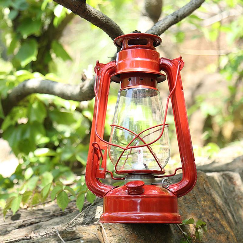 Petroleumlampe Metall Campinglampe sturmfest geformte Tischlampe für Terrassendekoration Tragbar Outdoor Zelt Campingbeleuchtung