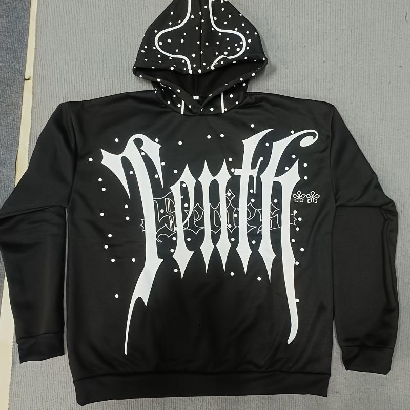 Europeiska och amerikanska boktryckta gotiska personliga street Harajuku trend lösa herr- och damhuvtröjor