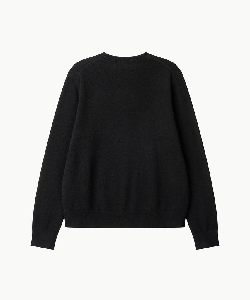 Leondi Fine Merino Wool Round Knit - Black