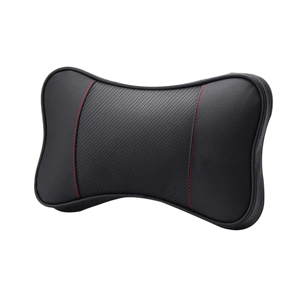 Car Neck Headrest Pillow Memory Foam Car Seat Neck Pillow Breathable PU Leather Head And Neck Support For Sleep Pillow