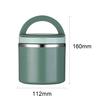 Runde Lunchbox Edelstahl Auslaufsicher Isoliert Großes Fassungsvermögen Speise Thermobehälter Suppenbehälter Lebensmittel Aufbewahrungsbox 630ML/1L