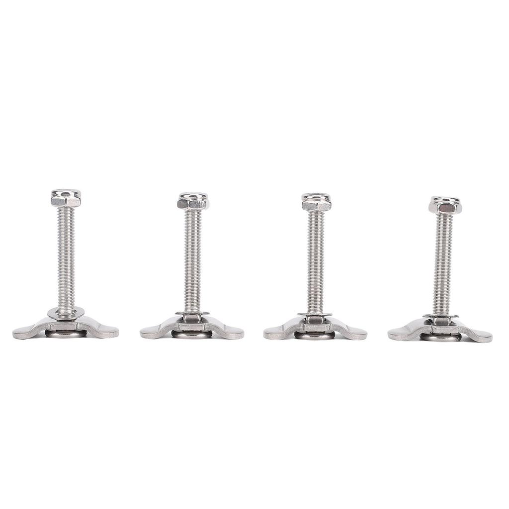 L Track Double Lug Threaded Stud Nut Fitting Kit M8x60mm Sturdy Stainless Steel for Truck Bed Trailer Cargo Control