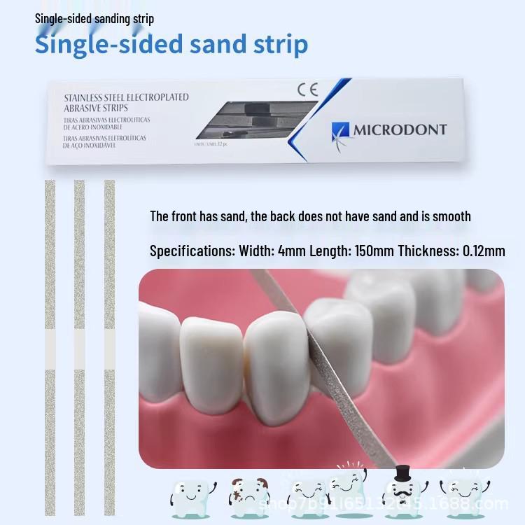 Bandelette de ponçage émail interproximal orthodontique dentaire micro-fine - Outil de meulage et de polissage.