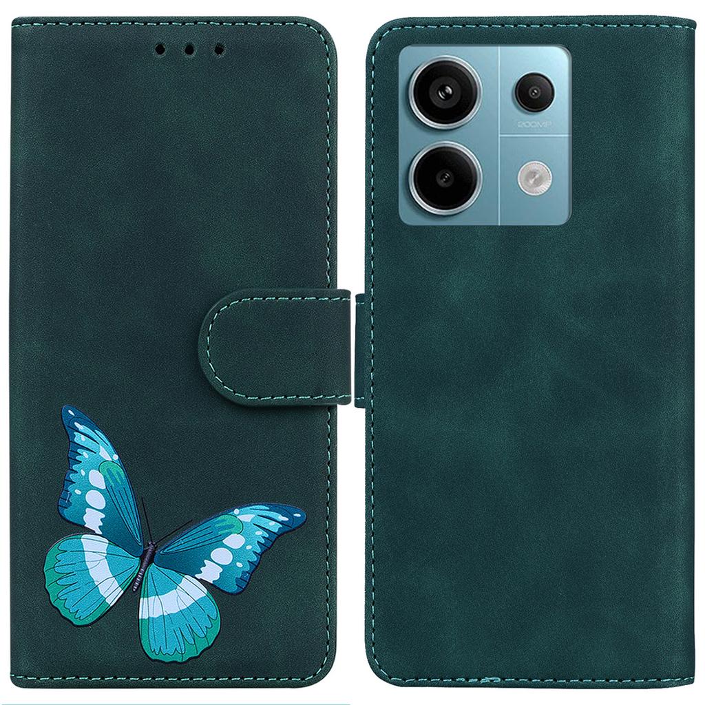 For Xiaomi Redmi Note 13 Pro 5G/Poco X6 5G Case Butterfly Pattern Leather Wallet Cover