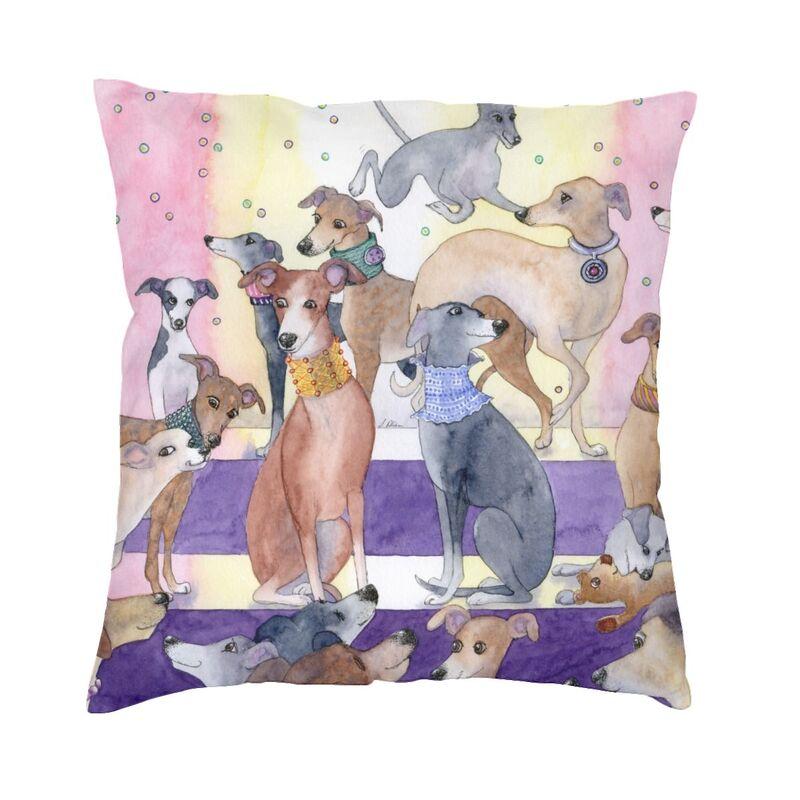 Husă de pernă de lux Gustav Klimt Greyhound Dog Art Husă de pernă Whippet Sihhound Dog Husă de pernă pentru canapea mașină pătrată husă de pernă Decor