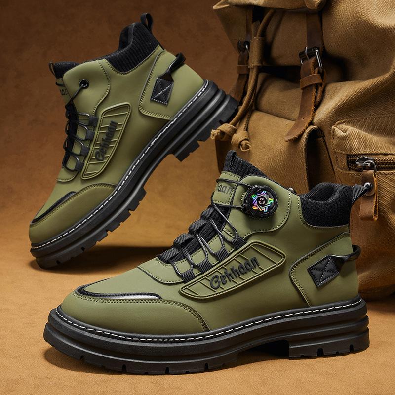 

Autumn men s shoes new high-top Martin boots men s British style retro platform shoes casual short boots 44