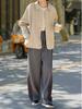 Women's Autumn Cotton Linen Short Cardigan with Raglan Sleeves