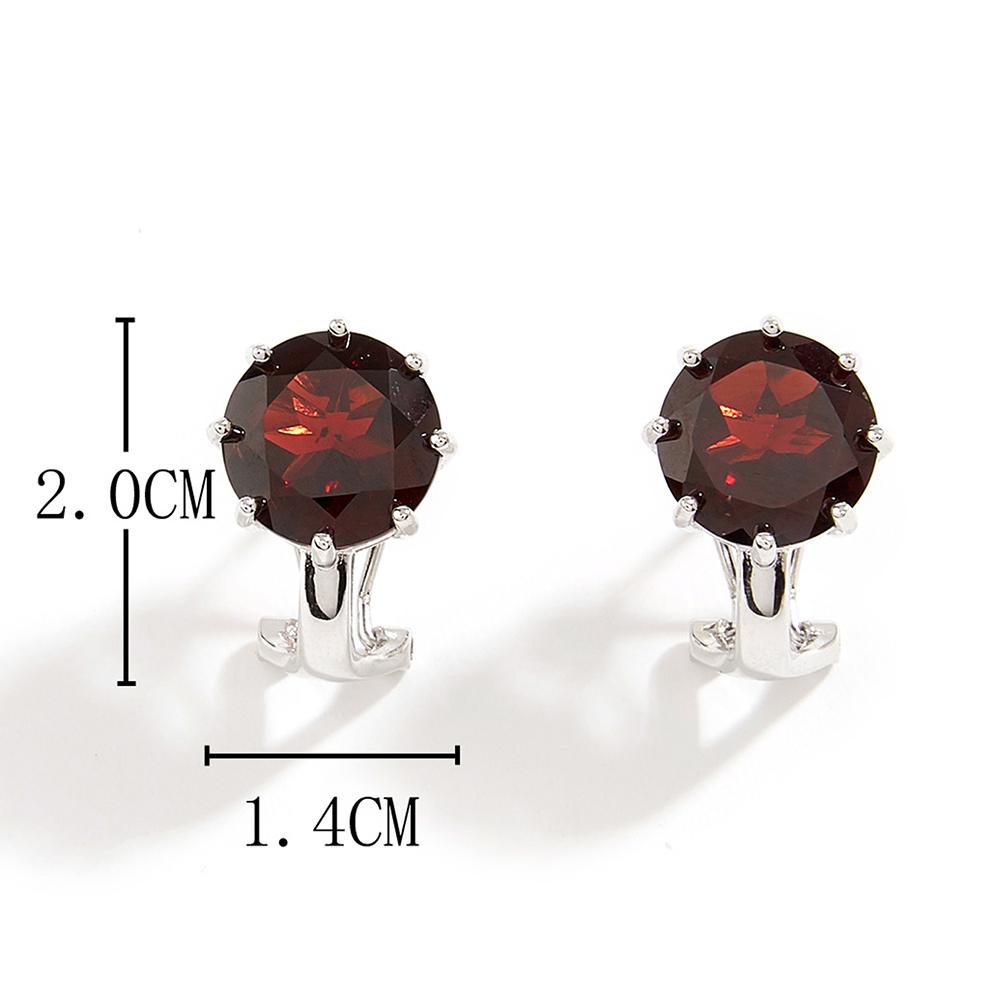 Bolaijewelry Natürliche Mosambik-Granat-Ohrringe aus 925er-Sterlingsilber für Damen, Jahrestag, Bankett, edlen Schmuck