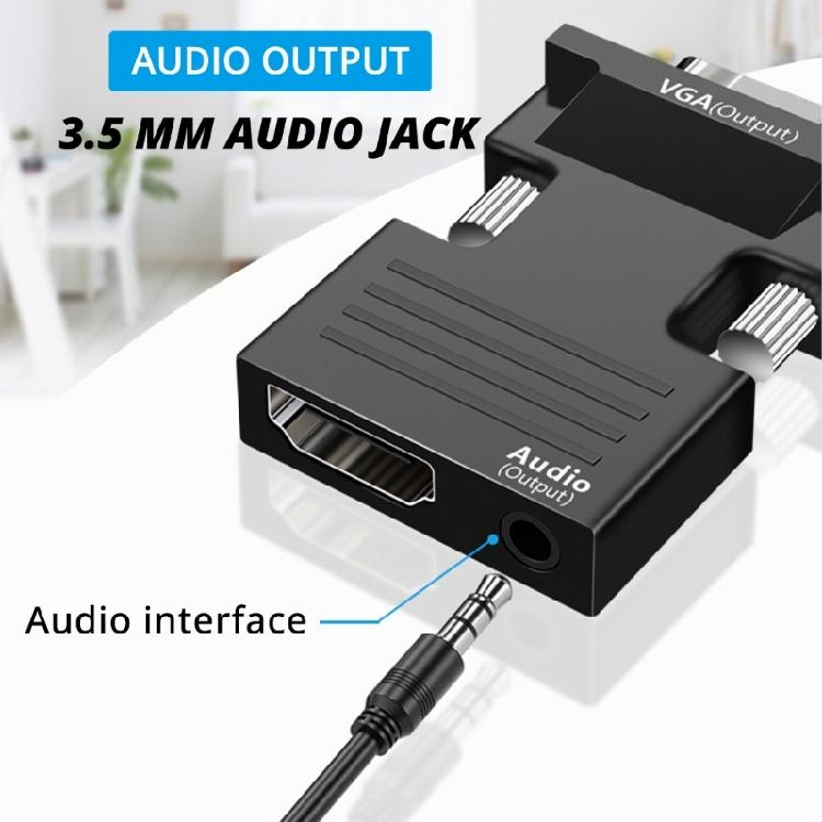 VGA To HDTV Adapter Converters PC VGA Source Output To Monitors HDTV Connector VGA Male To Female HDTV Video Dongle