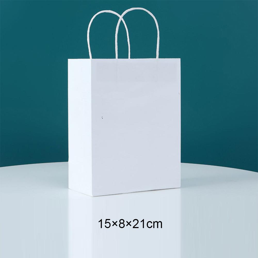 10/20/30/40/50pcs Candy Colorful Shopping Bags With Handle for Wedding Birthday Party Decoration Kraft Paper Bags Gifts Supplies