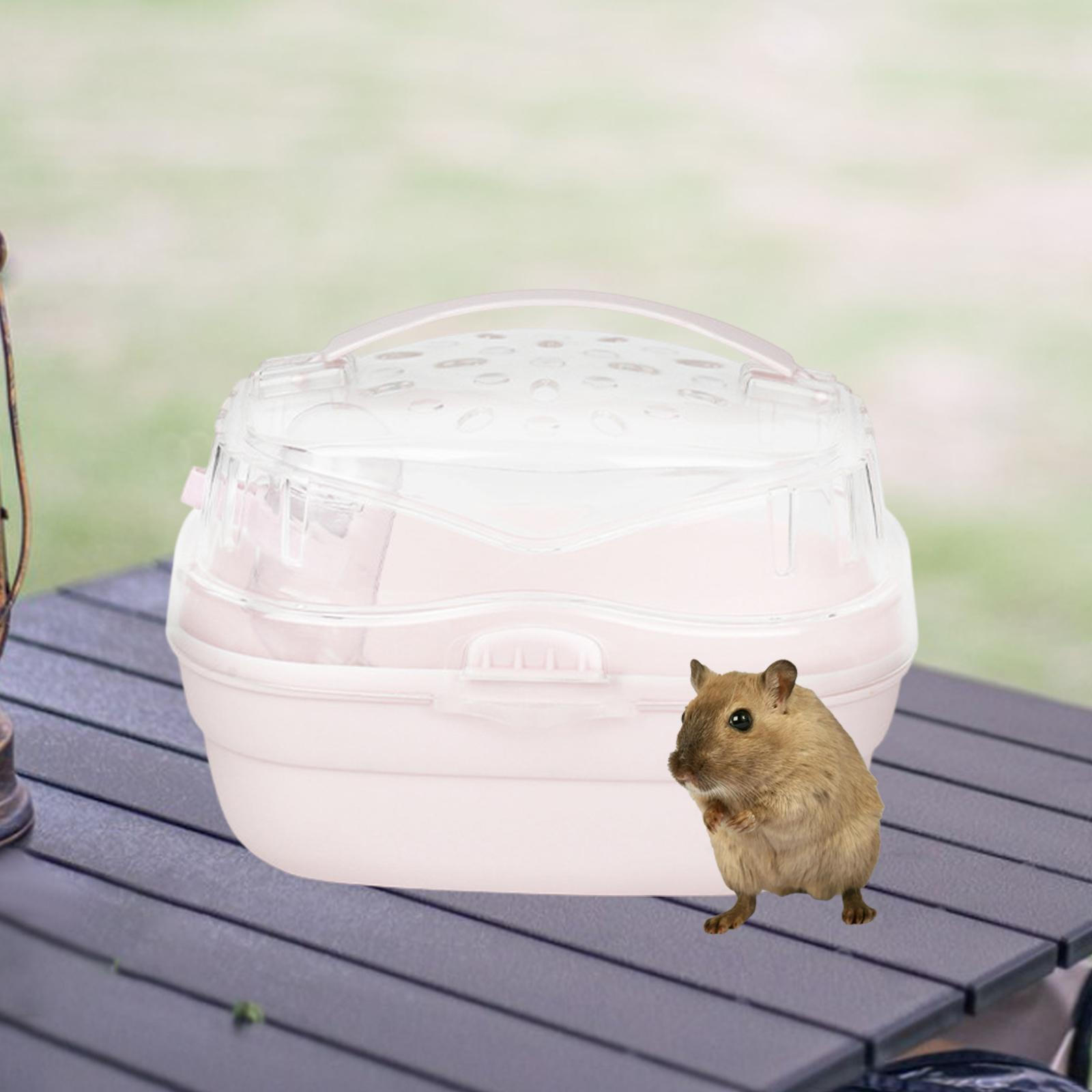 

Дорожная клетка для хомяка со встроенной бутылкой для воды 7,8x6,3x5,9 дюймов для путешествий