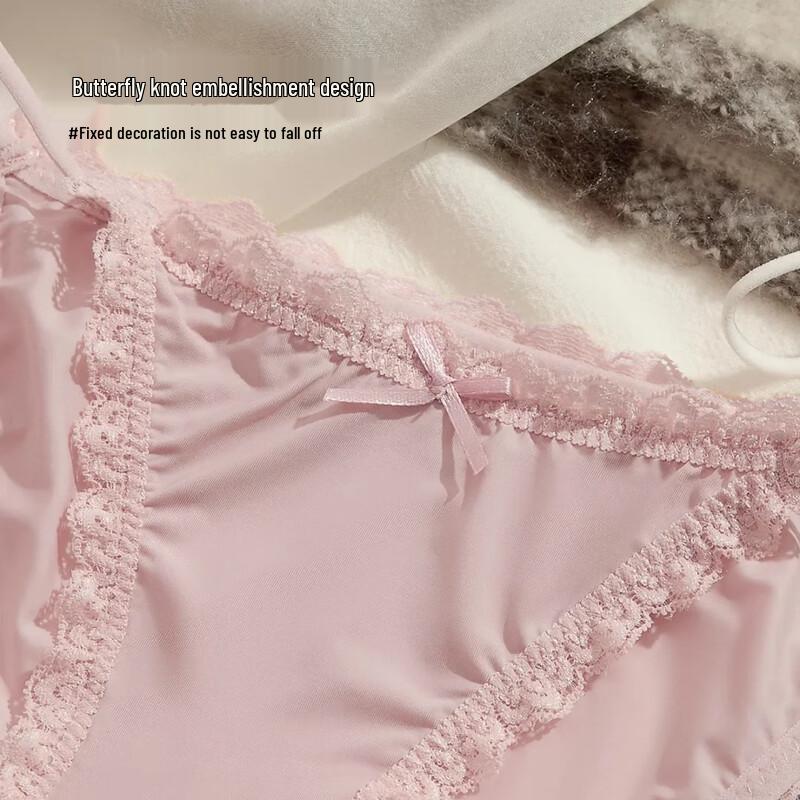 Langshen Women's Sexy Lace Low-Rise Thong Underwear (4-Pack)