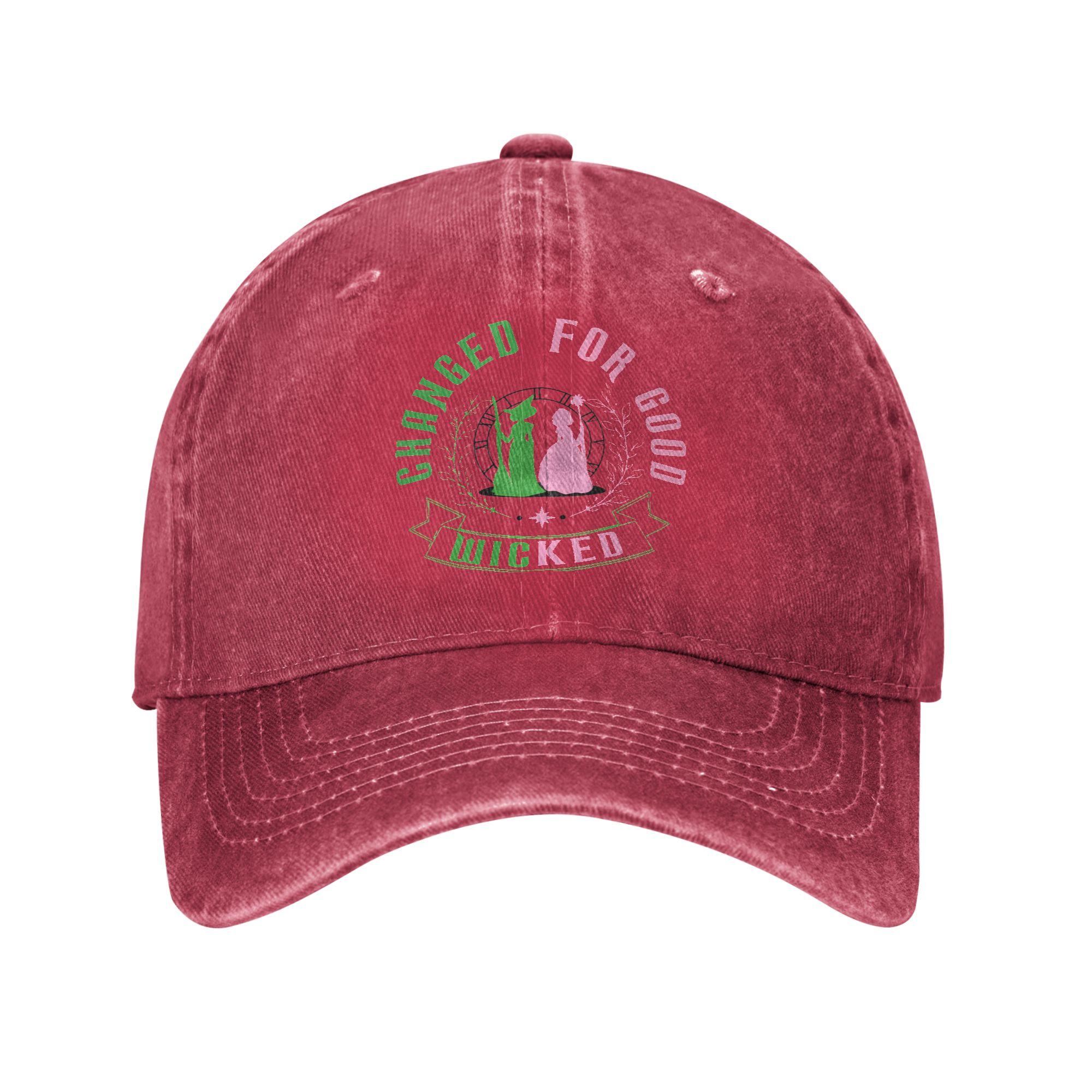 Changed For Good Wicked Funny Witch Trucker Hats Merch For Unisex Baseball Cap  Casual Headwear Sun Caps Adjustable One Size