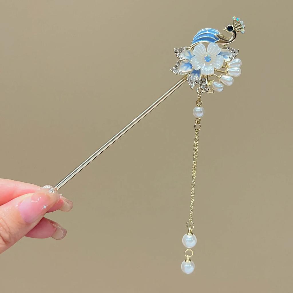 Chinese Style Hanfu Women's Children's Hairpin Fringed Hair Accessories Swinging Hair Ornaments Skirt Accessories