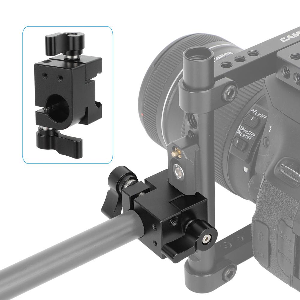 HDRIG Quick Release NATO Picatinny Rail with 15mm Single Hole Tube Clamp (Model 3691) - Photography Accessory. Single Hole Tube Clamp