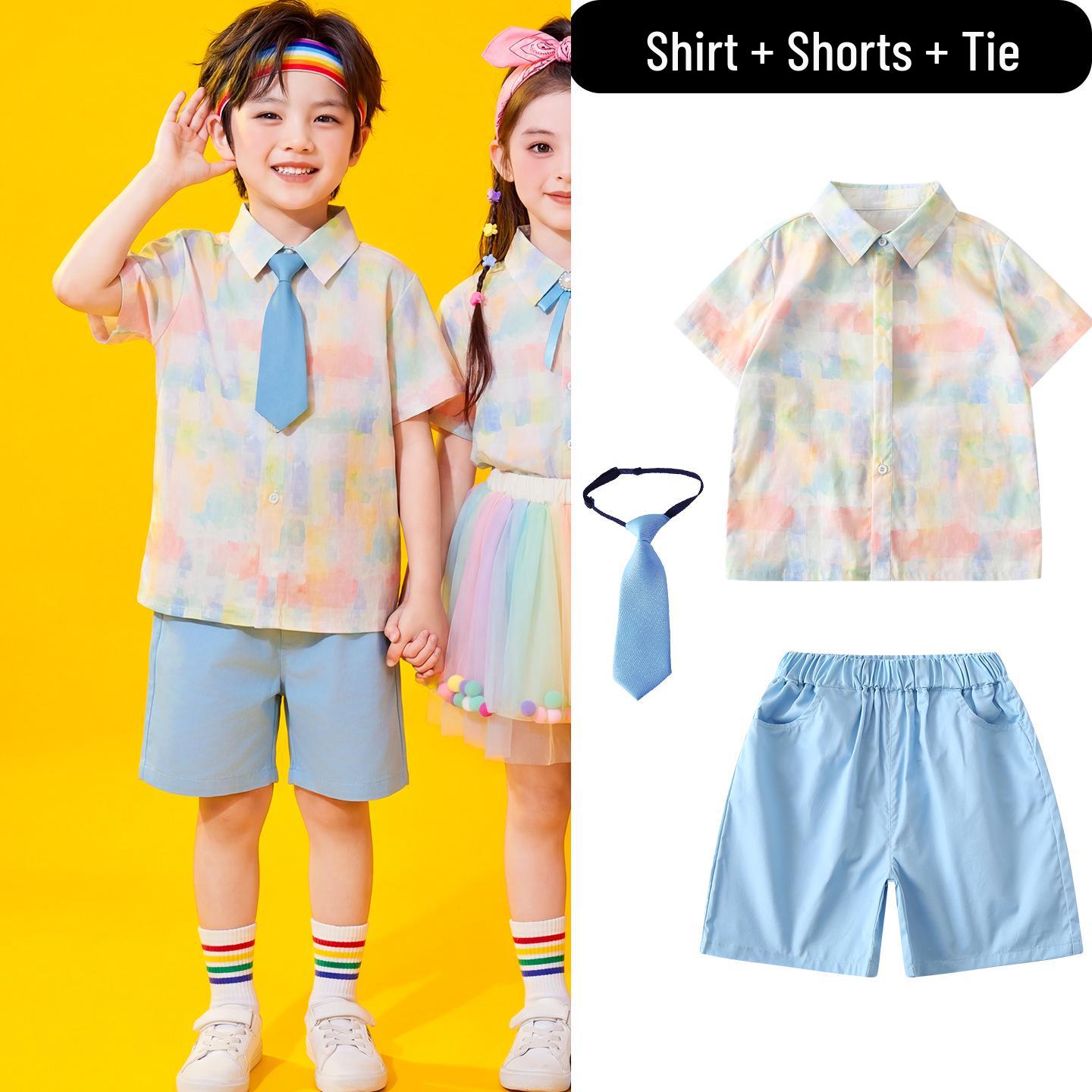 British Academy Style Kindergarten Summer Uniform Set for Children 150 cm