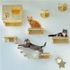 Wooden Cat Climbing Shelves Wall Mounted Cat Tree Sisal Scratching Post Pedal Hammock Indoor Kitten Playground Cats Accessories