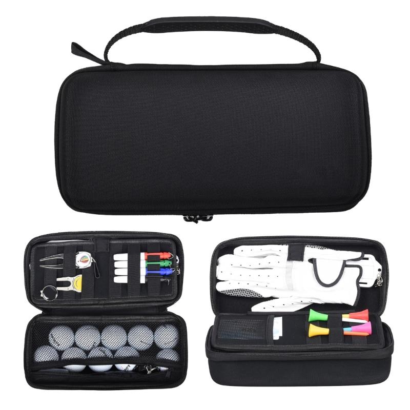Golf Balls Storage Box Hard Case Glove Holder Golf Accessory Protect Case Golf Valuables Protective Box Easy to Carry