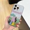 Cute Cartoon Barbapapa For iPhone 16 15 14 13 12 11 17 Pro Max Plus Wave Corrugated Phone Case Anti Drop Cover