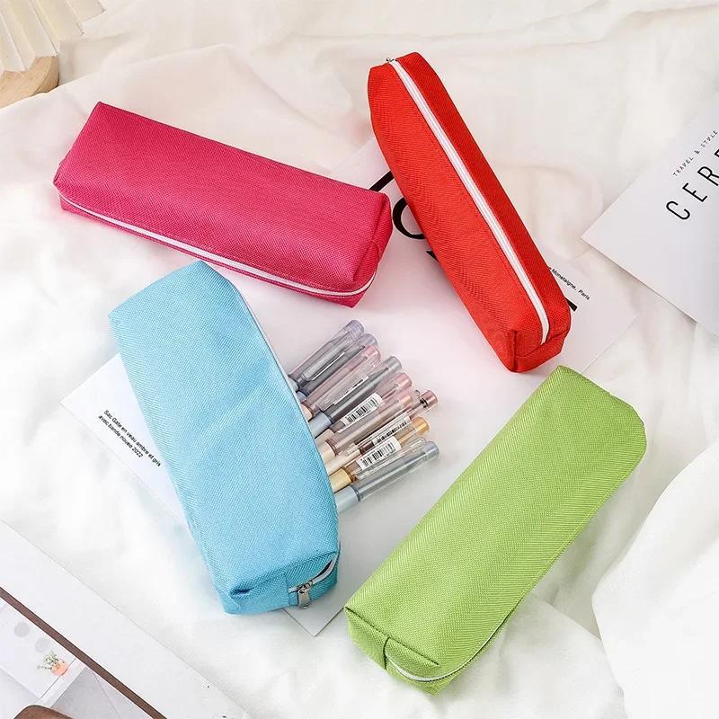 Pencil Cases Bag Stationery Holder Case Storage Box Zipper Pencil Pouch Supplies Storage Pouch Makeup Pouch Purse