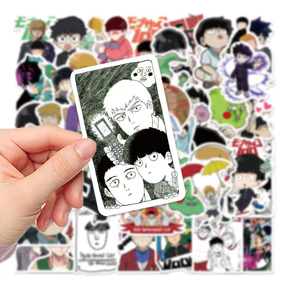 Mob Psycho 100 Color Stickers, 52 Sheets (not Repeated), Waterproof and Sunscreen.