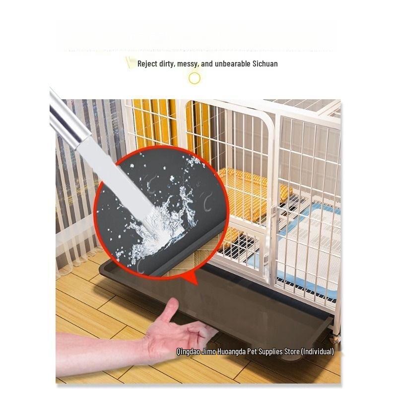 Medium/Large Indoor Dog Cage with Integrated Toilet for Shiba Inu & Corgi