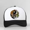 Chinese Dragon And Tiger Tattoo Print Mesh Baseball Cap Summer Adjustable Breathable Trucker Hat Fashion Casual Sun Hats