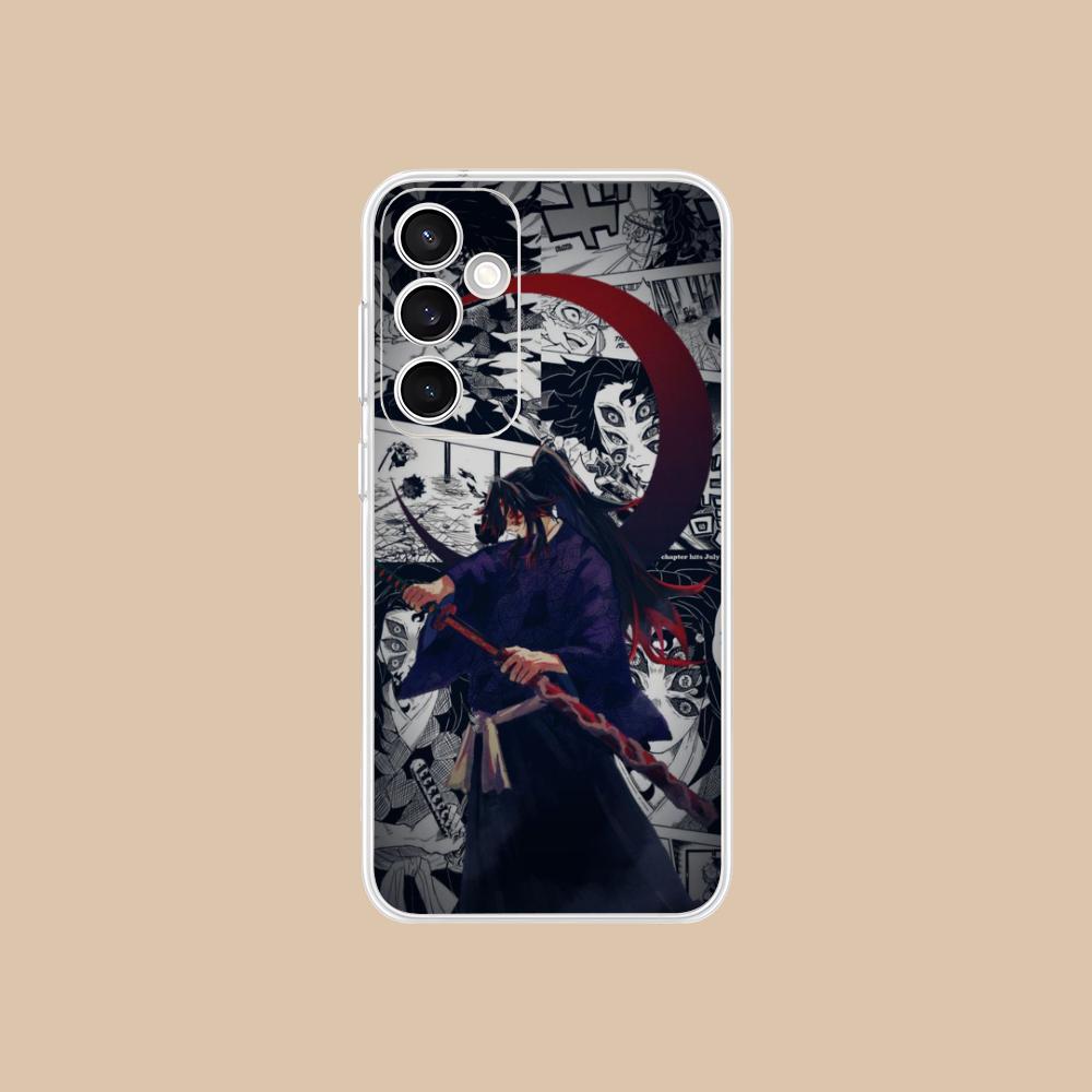 Demon Slayer Kokushibo Phone Case for Samsung Galaxy S25 S24 S23 S22 S21Plus FE Ultra Clear Colour Protective Luxury Smartphone