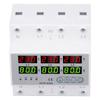 Over Under Voltage Protector 80A 3 Phase Auto Reset Voltage Protective Device DIN Rail Voltmeter Amm