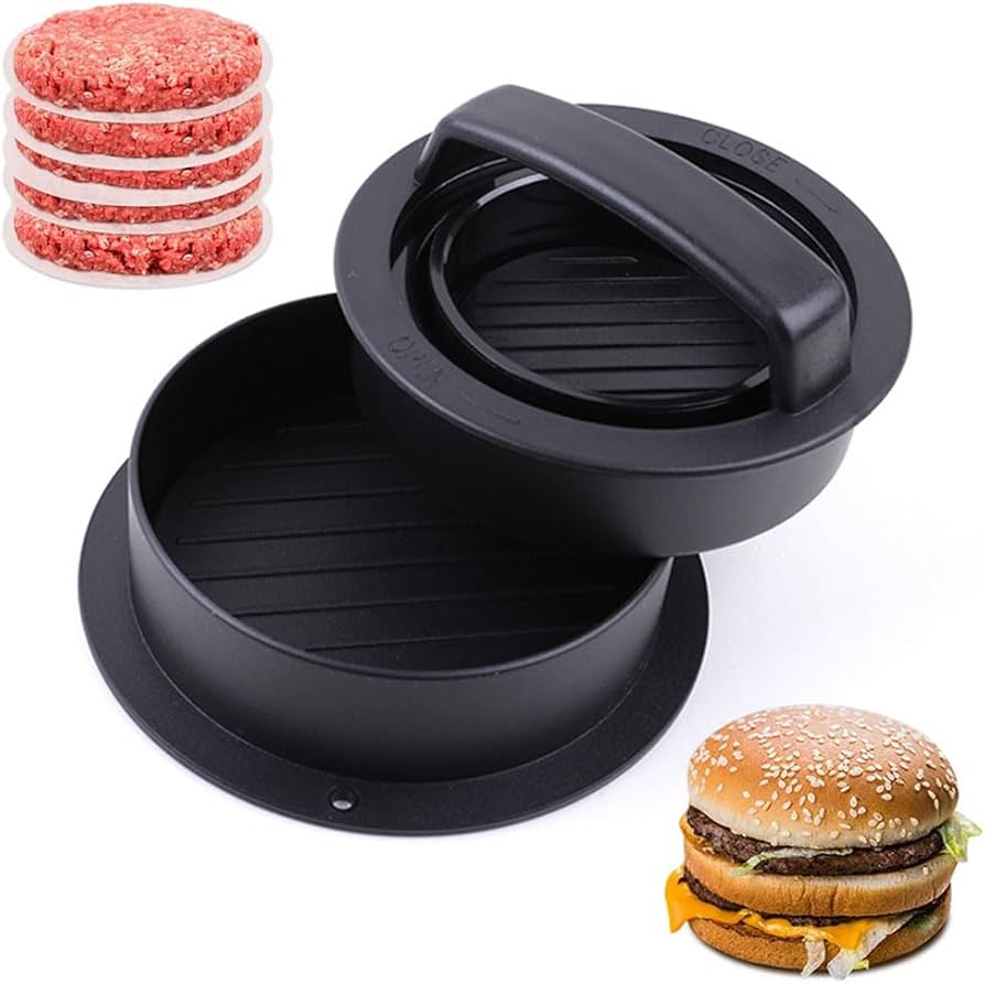 

Пресс для фаршированных бургеров 3 в 1, набор колец-форм для котлет, с 100 шт. вощеной бумагой для гамбургеров, для слайдеров/котлет/гриля