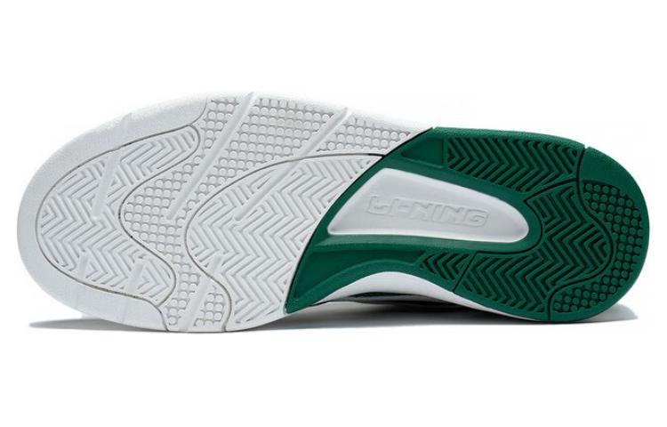 Li Ning Basketball Culture OG 90 Abrasion Resistant Breathable Low Top Vintage Basketball Shoes White Green ABCT047-3