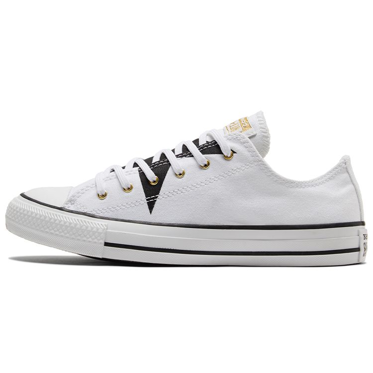 Converse Chuck Taylor All Star Color Block Star Low Top Canvas Shoes Unisex Sneakers White Black A02579C