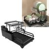 Dish Drying Rack Folding 2 Tier Multipurpose Easy Storage Dish Dryer Rack for Kitchen Countertop