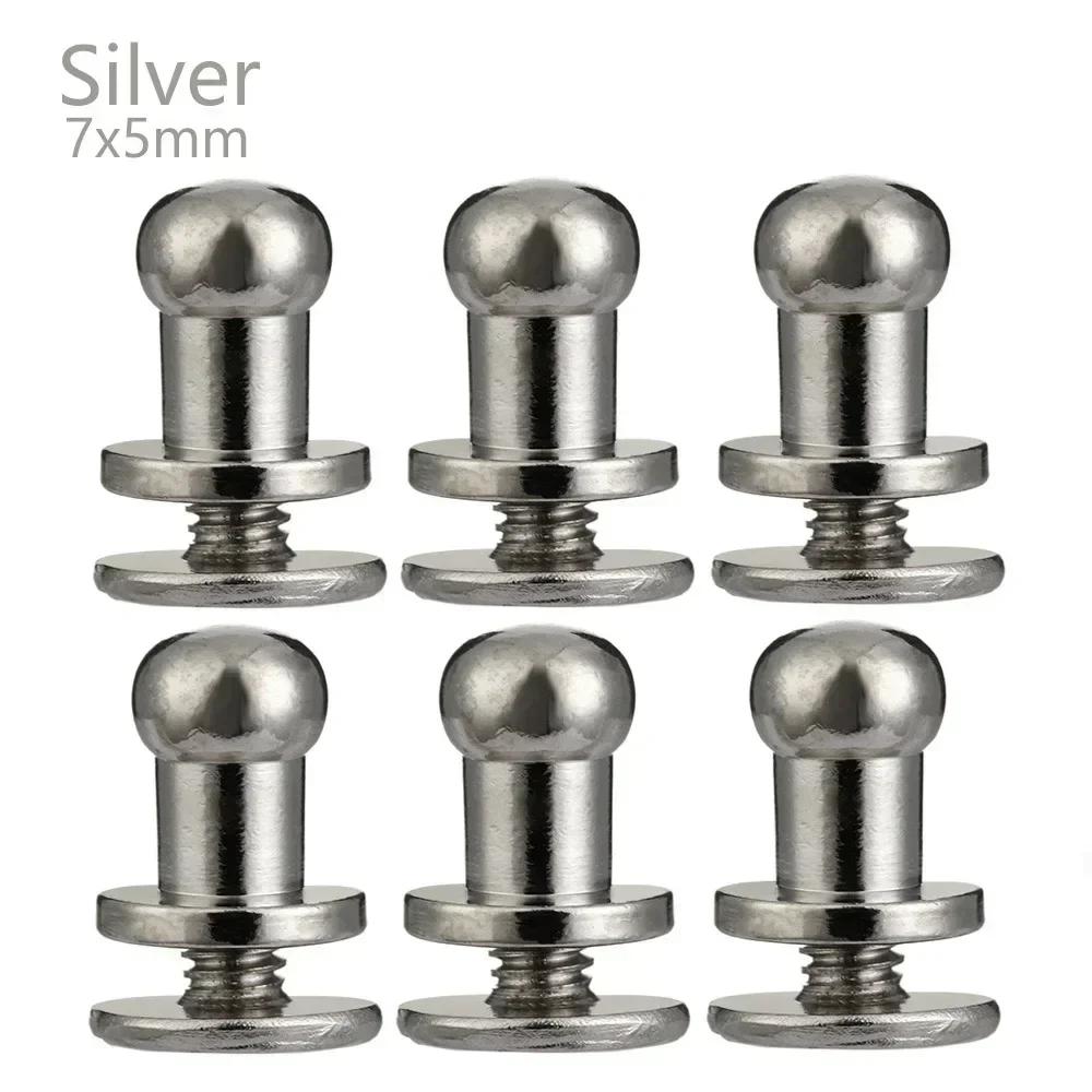10Pcs Hot Sale Round Garment Rivets Monk Head Screws Brass Nail Cloth Button Bag Shoes Leather Crafts Sewing Accessories