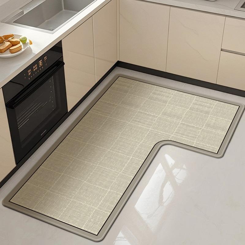 

Кухонний килим Нековзний Брудовідштовхувальний Зносостійкий Килимок для підлоги L-подібний Ретро Клітинка Килими Неправильної форми Домашній декор Килимки для ніг 60x120x40cm