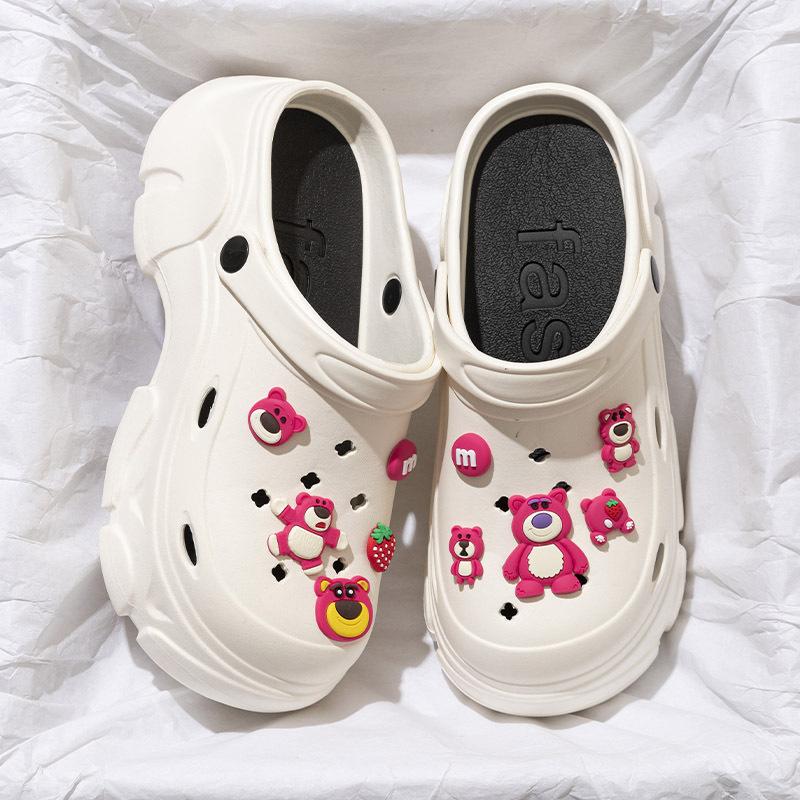 Hole shoes women's summer cartoon cute thick-soled beach outdoor non-slip baotou beach cool slippers
