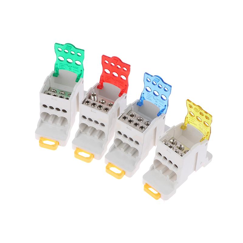 Ukk80A Terminal Block Rail Distribution Box Universal Electric Wire Connector End Covers End Brackets