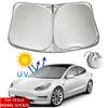 Pour Tesla Model 3 Model Y Pare-brise de voiture Housse Pare-soleil Vitre Avant Pare-soleil Visière Accessoires Intérieurs Auto Protection UV