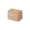 MUJI Stackable Rattan Rectangular Box with Lid, V, Approx. W26 x D18 x H16cm, 47381337, Clothing