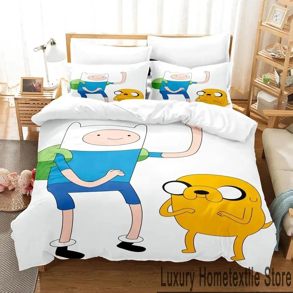 

Мультфільм The Dog Face Adventure Time Finn Jake Комплект постільної білизни Підодіяльник Постільний комплект Підодіяльник Наволочка Підодіяльник king queen size EU SuperKing 260x220