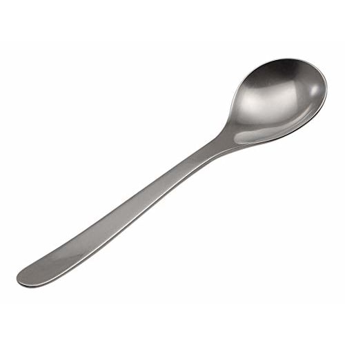 Sori Yanagi's Tsubame-Sanjo Stainless Steel Teaspoon Features a Simple Form for Ease of Use. Its Refined Design Ensures a Smooth Mouthfeel and Is Dish