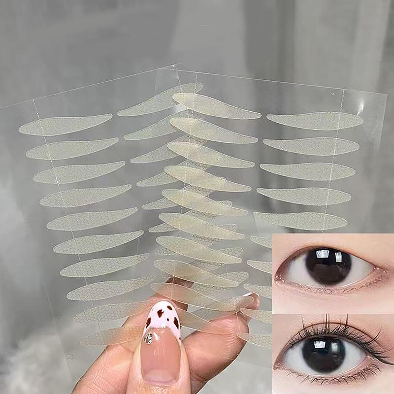 72-256 Stickers Eyelid Waterproof Fiber Stickers Lace Self-Adhesive Invisible Double Eyelid Tape Women Make Up Eyelid Stickers